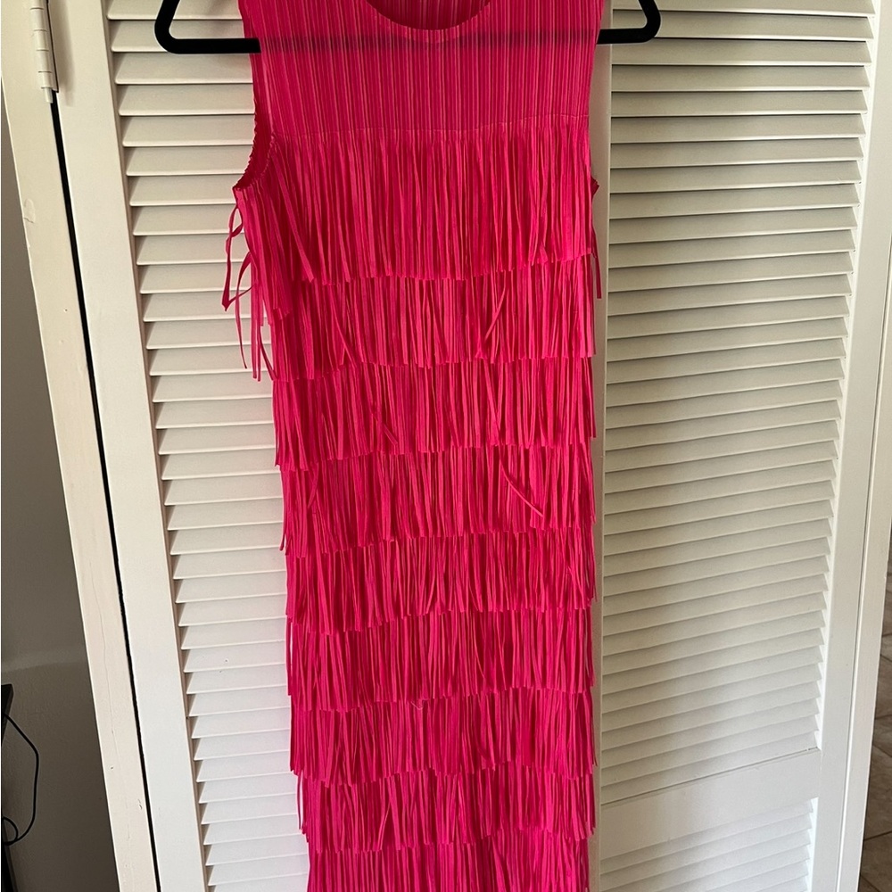 Beulah Hot Pink Pleated Dress